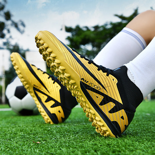 Youth Soccer Shoes with Green Shade - Turf Training Cleats