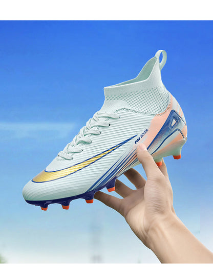 Youth High-Top Soccer Shoes - Turf Training Cleats