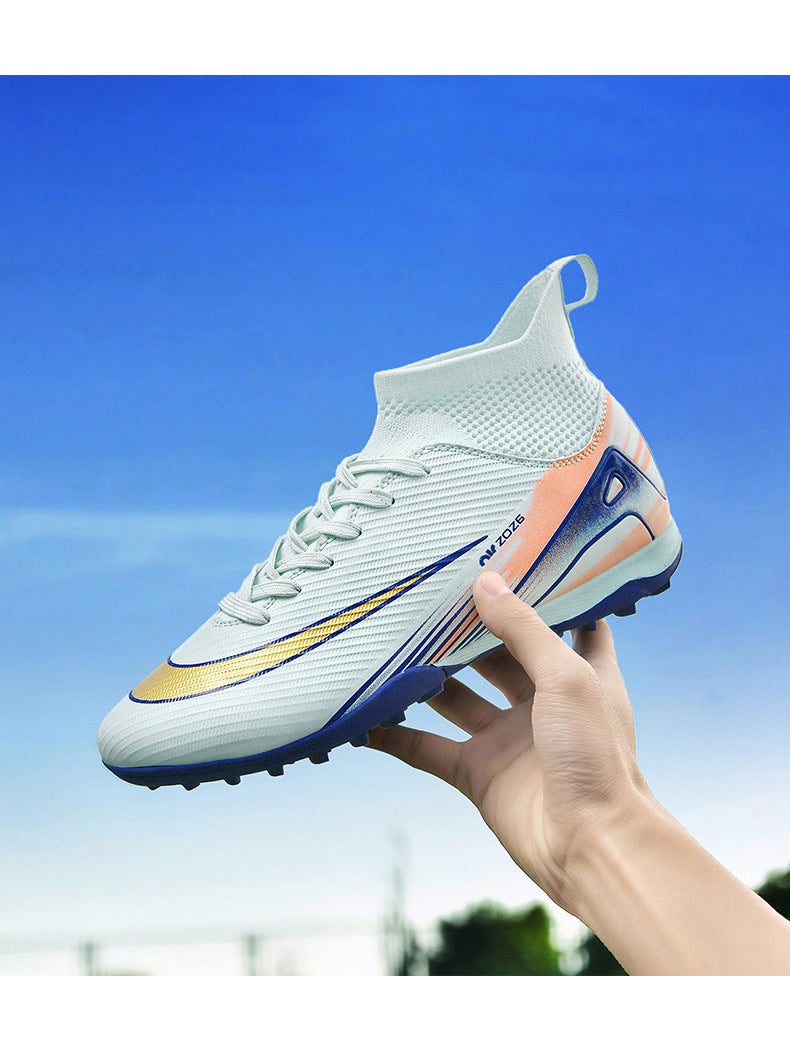 Youth High-Top Soccer Shoes - Turf Training Cleats