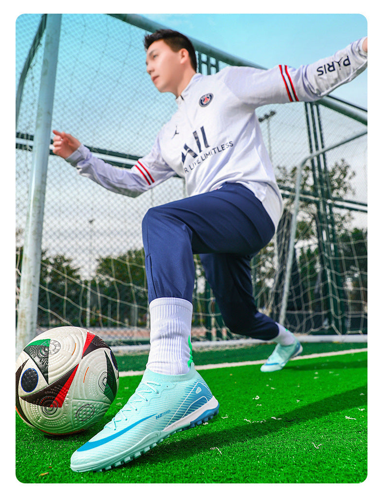 Youth Soccer Shoes with Broken Studs - Training Football Cleats