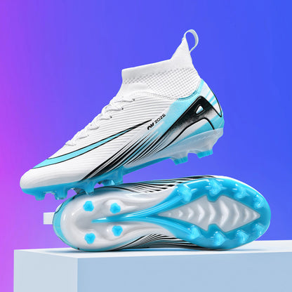 Youth High-Top Soccer Shoes - Turf Training Cleats