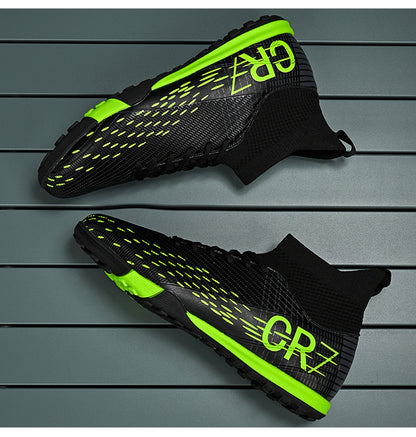 CR7 High-Top Soccer Shoes - Flyknit TF Studs