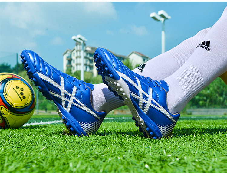 Kids' High-Top Breathable Soccer Shoes - TF/AG Studs