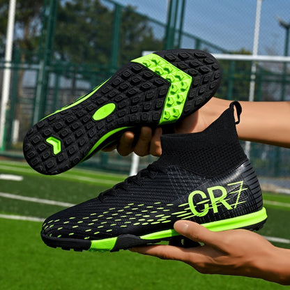 CR7 High-Top Soccer Shoes - Flyknit TF Studs