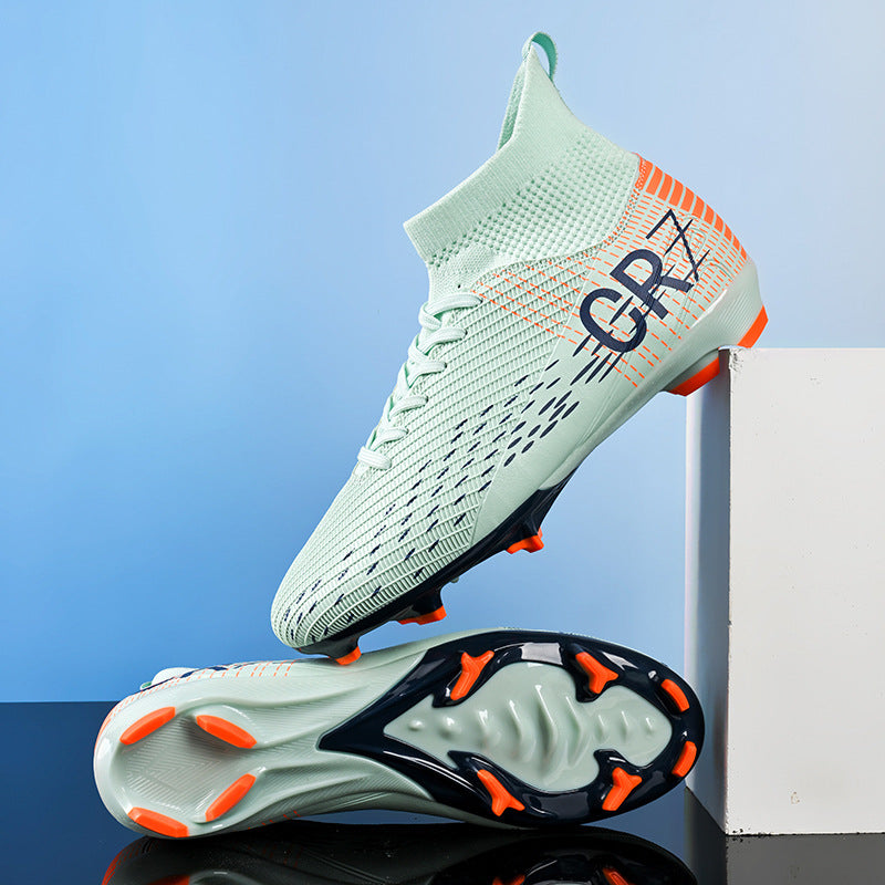 CR7 High-Top Soccer Shoes - Flyknit TF Studs