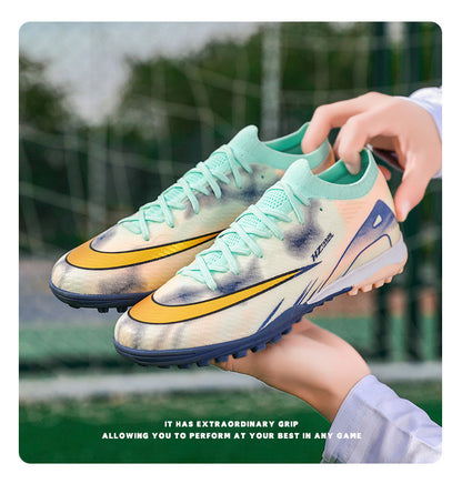 Youth Soccer Shoes with Broken Studs - Training Football Cleats