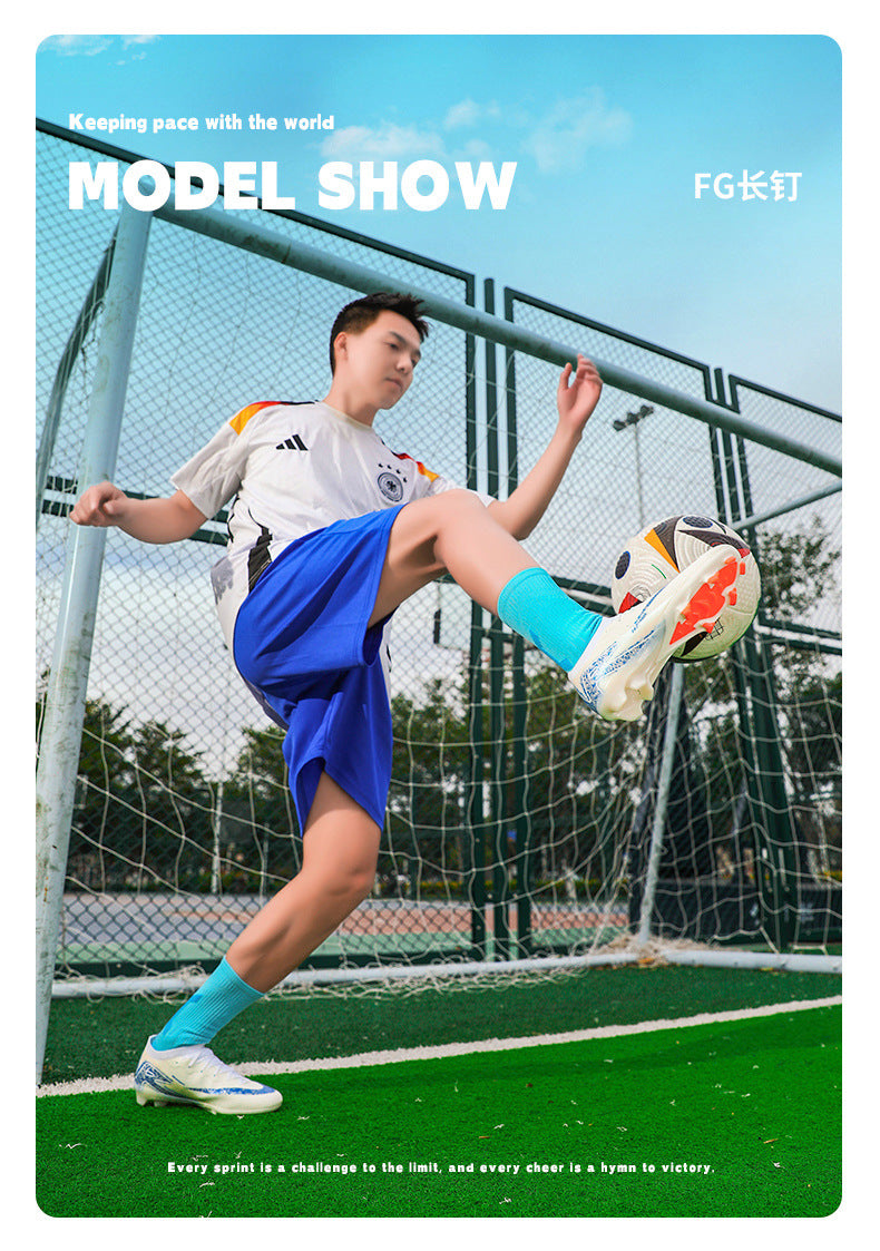 Youth Soccer Shoes with Broken Studs - Training Football Cleats