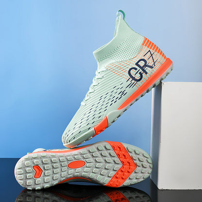 CR7 High-Top Soccer Shoes - Flyknit TF Studs