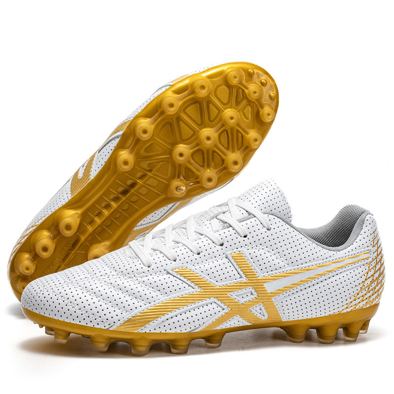 Kids' High-Top Breathable Soccer Shoes - TF/AG Studs