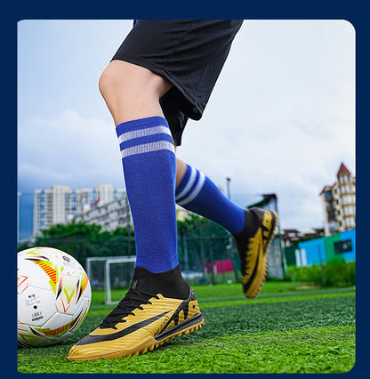 Youth Soccer Shoes with Green Shade - Turf Training Cleats