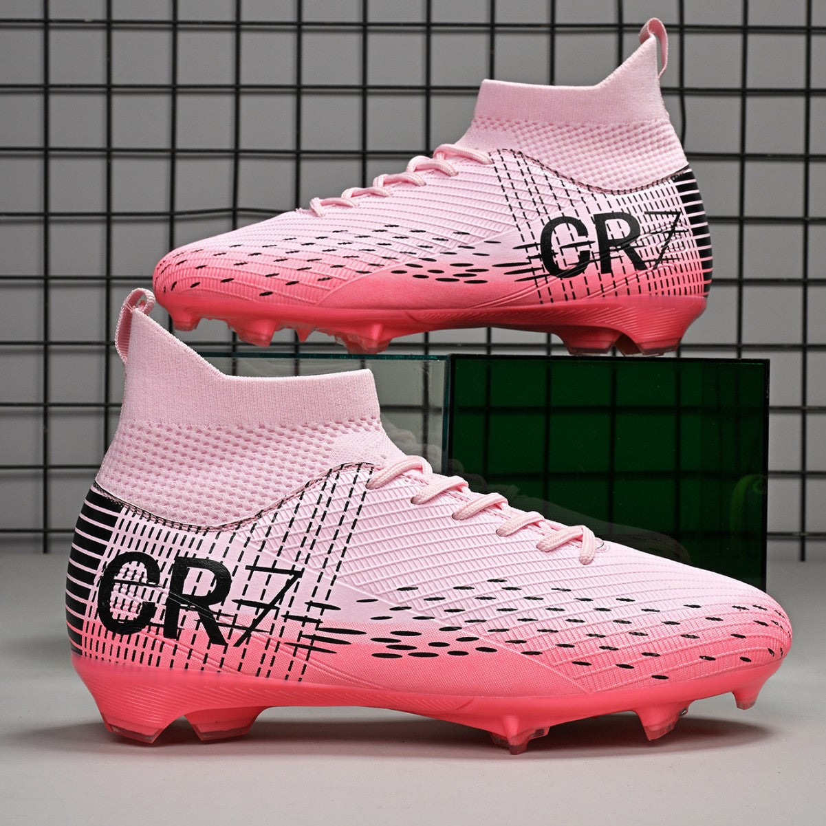 CR7 High-Top Soccer Shoes - Flyknit TF Studs