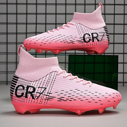 CR7 High-Top Soccer Shoes - Flyknit TF Studs