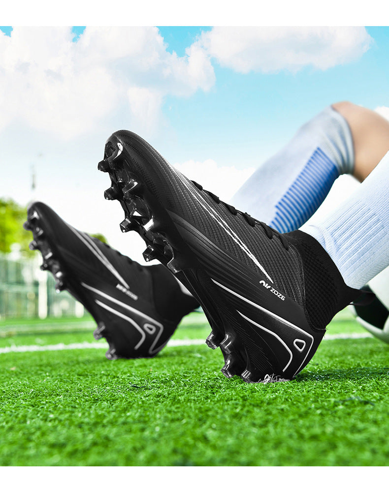 Youth High-Top Soccer Shoes - Turf Training Cleats