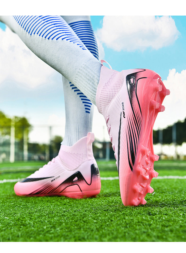 Youth High-Top Soccer Shoes - Turf Training Cleats