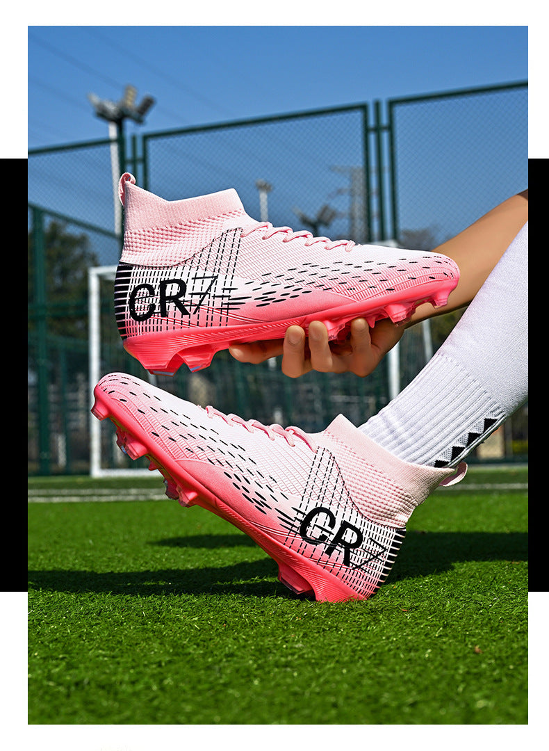 CR7 High-Top Soccer Shoes - Flyknit TF Studs