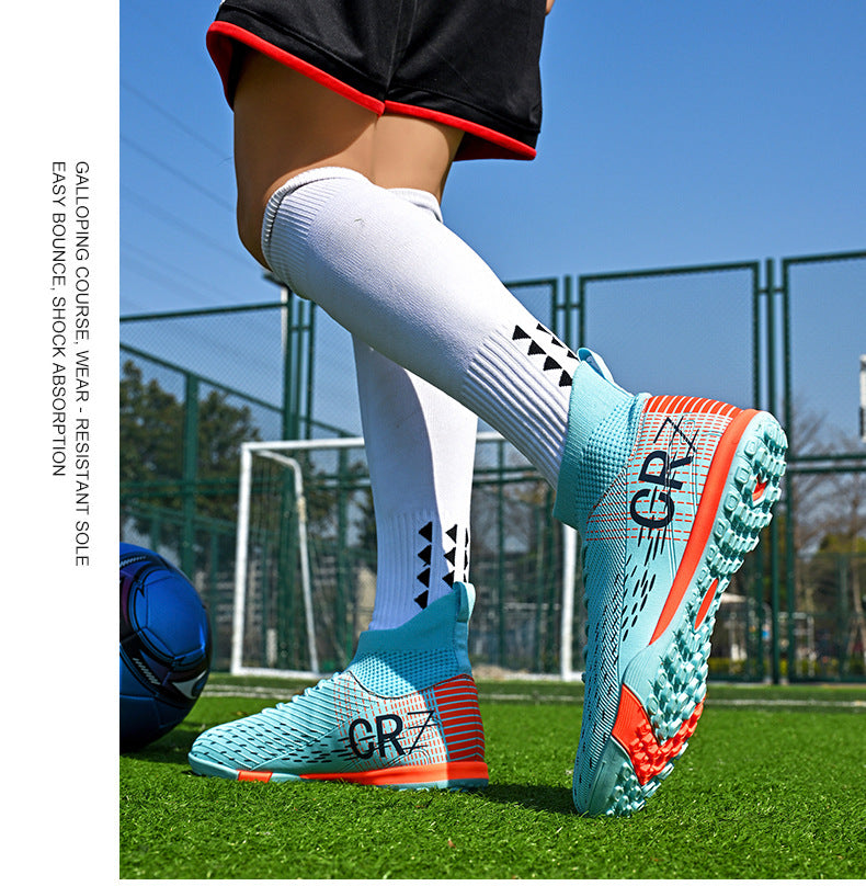 CR7 High-Top Soccer Shoes - Flyknit TF Studs
