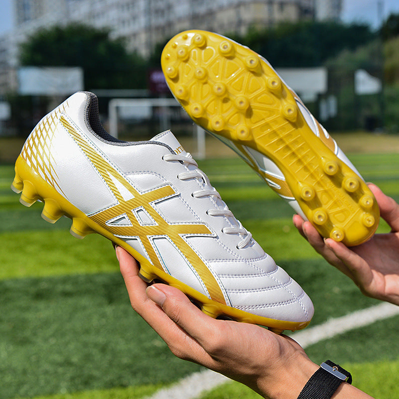 Kids' High-Top Breathable Soccer Shoes - TF/AG Studs