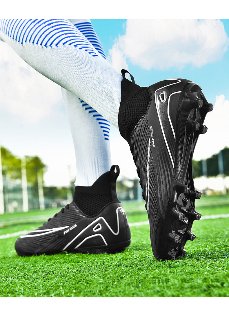 Youth High-Top Soccer Shoes - Turf Training Cleats
