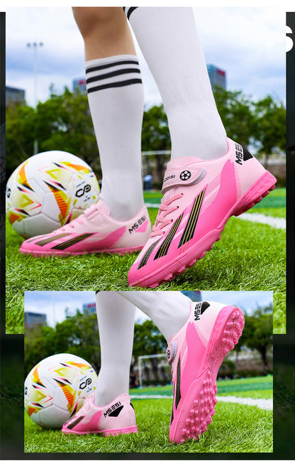 No-Tie Velcro Kids Soccer Shoes - Non-Slip Training