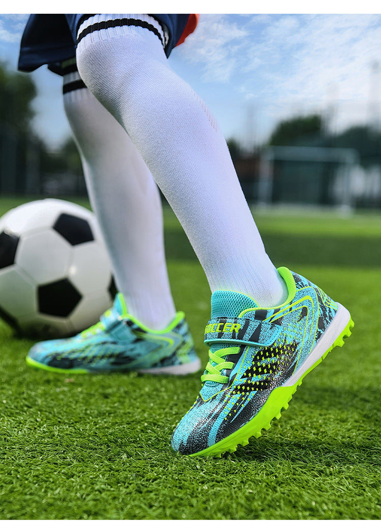 Summer Breathable Mesh Kids Soccer Shoes - TF Training