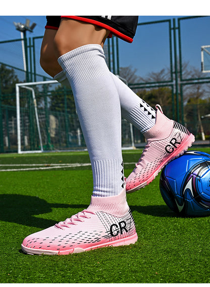 CR7 High-Top Soccer Shoes - Flyknit TF Studs
