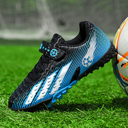 Kids' Soccer Shoes with Magic Sticker - Grass Training