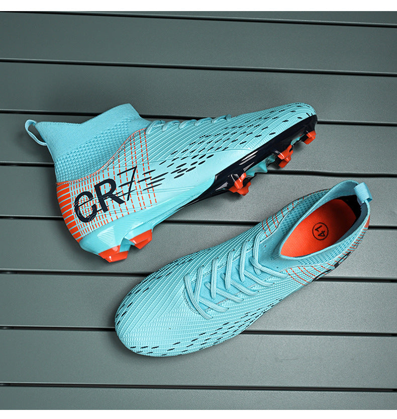 CR7 High-Top Soccer Shoes - Flyknit TF Studs