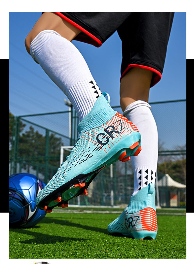 CR7 High-Top Soccer Shoes - Flyknit TF Studs