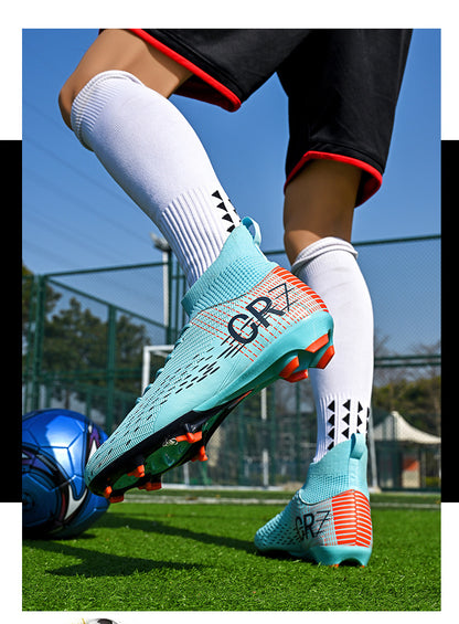 CR7 High-Top Soccer Shoes - Flyknit TF Studs