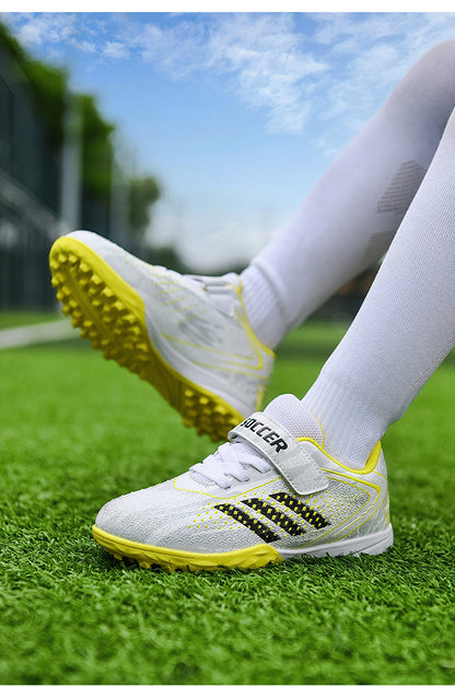 Summer Breathable Mesh Kids Soccer Shoes - TF Training