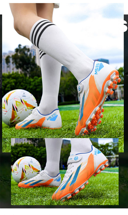 No-Tie Velcro Kids Soccer Shoes - Non-Slip Training