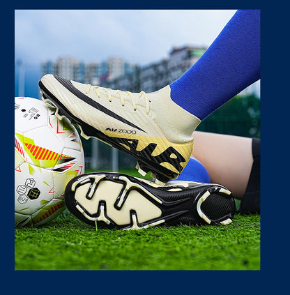 Youth Soccer Shoes with Green Shade - Turf Training Cleats