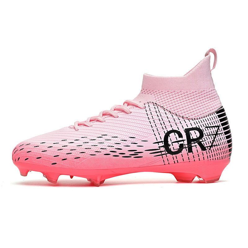 CR7 High-Top Soccer Shoes - Flyknit TF Studs