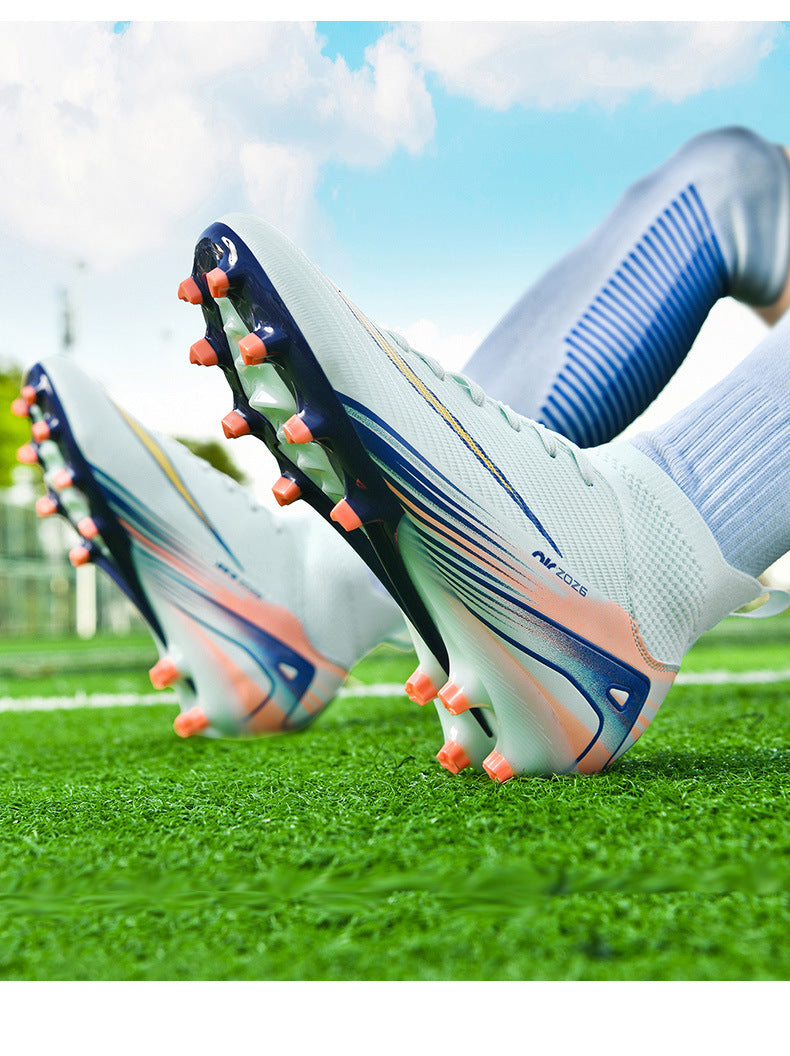 Youth High-Top Soccer Shoes - Turf Training Cleats