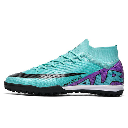 Youth Soccer Shoes with Green Shade - Turf Training Cleats