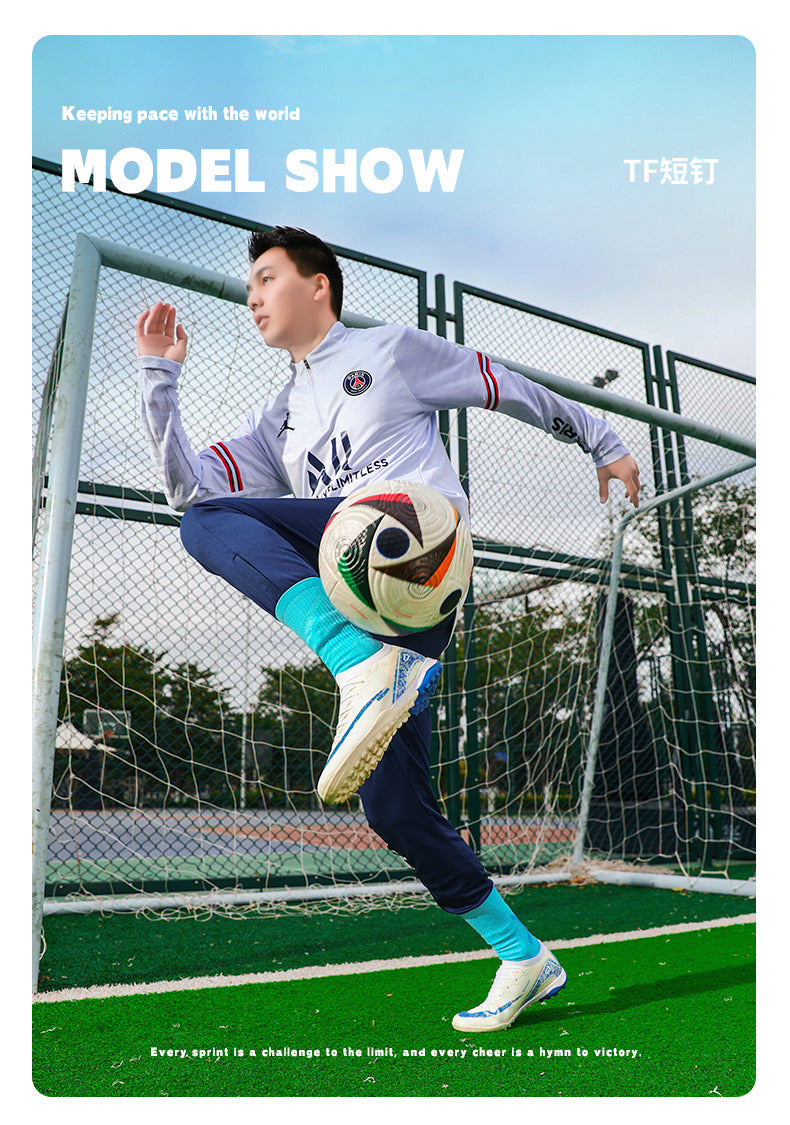 Youth Soccer Shoes with Broken Studs - Training Football Cleats