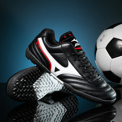 Youth Soccer Shoes - Non-Slip Leather Training