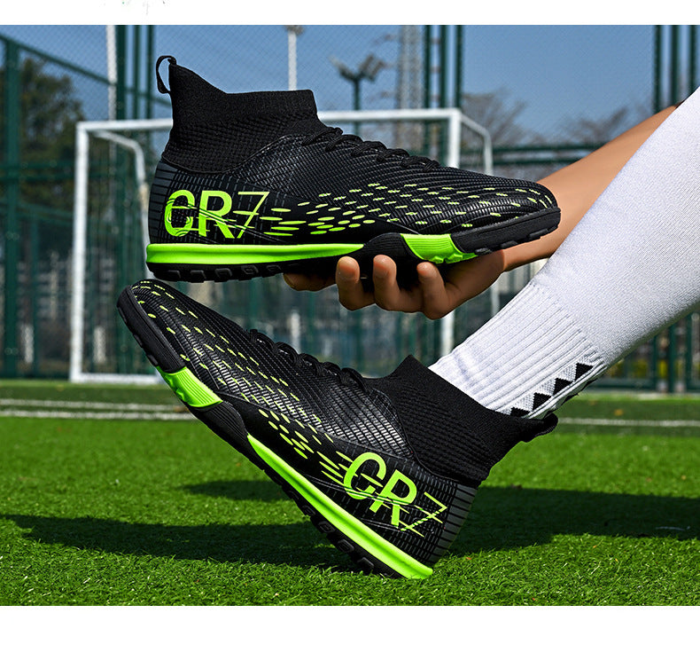 CR7 High-Top Soccer Shoes - Flyknit TF Studs
