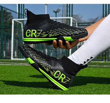 CR7 High-Top Soccer Shoes - Flyknit TF Studs