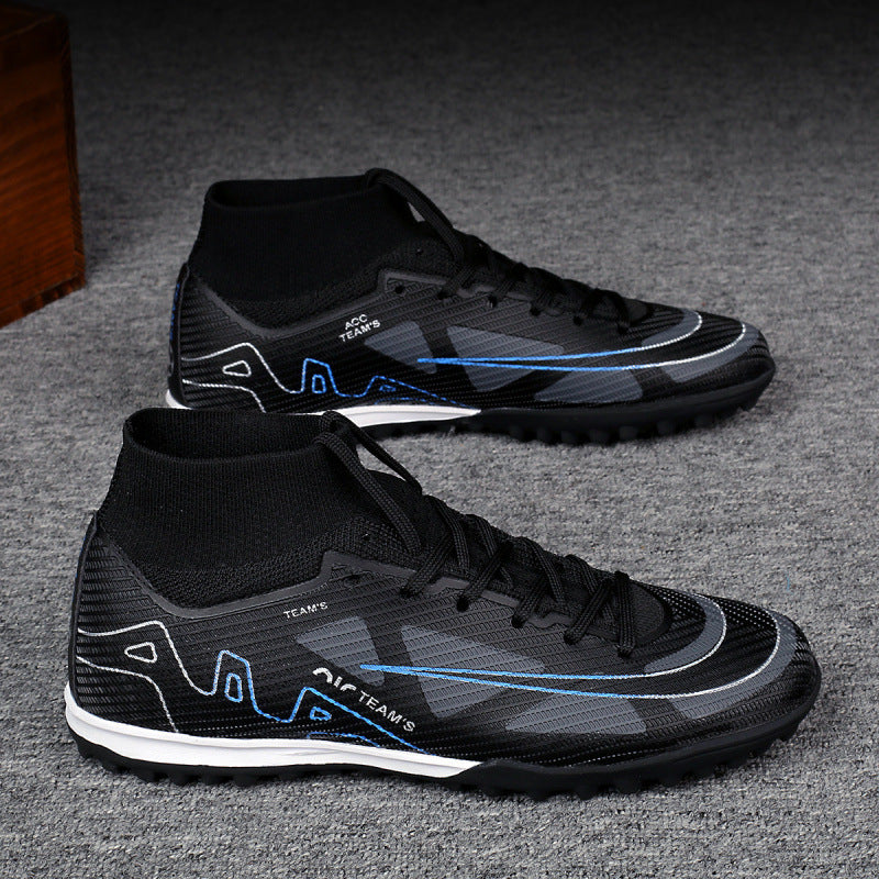 Youth Soccer Shoes with Green Shade - Turf Training Cleats