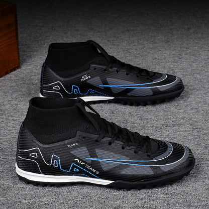 Youth Soccer Shoes with Green Shade - Turf Training Cleats