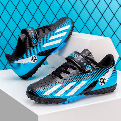 Kids' Soccer Shoes with Magic Sticker - Grass Training