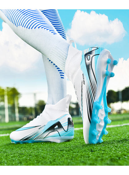 Youth High-Top Soccer Shoes - Turf Training Cleats