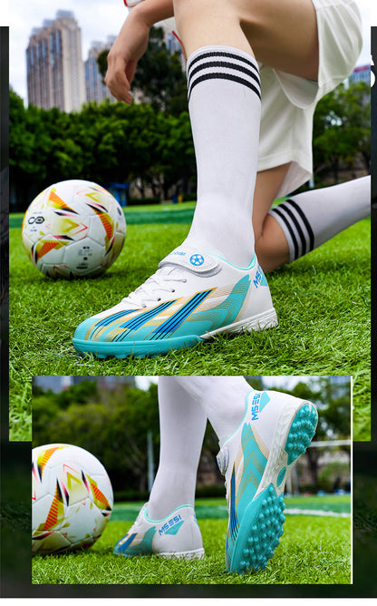 No-Tie Velcro Kids Soccer Shoes - Non-Slip Training