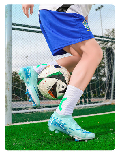 Youth Soccer Shoes with Broken Studs - Training Football Cleats