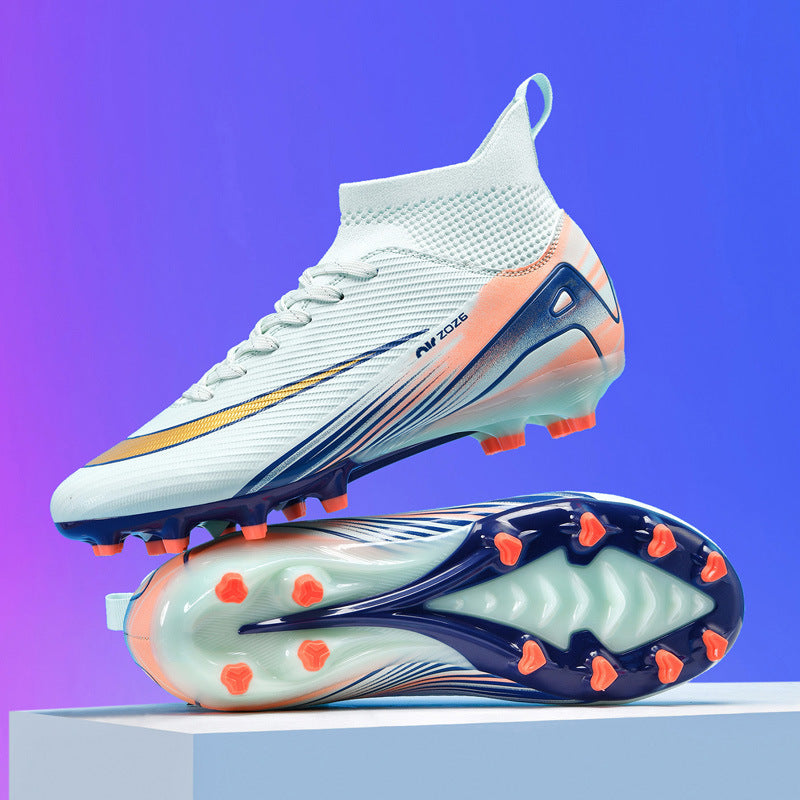 Youth High-Top Soccer Shoes - Turf Training Cleats