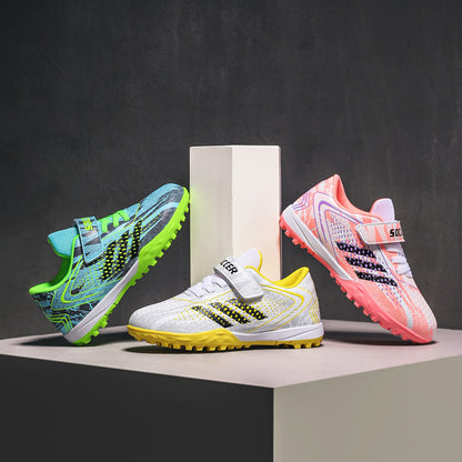 Summer Breathable Mesh Kids Soccer Shoes - TF Training