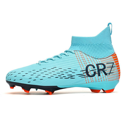CR7 High-Top Soccer Shoes - Flyknit TF Studs