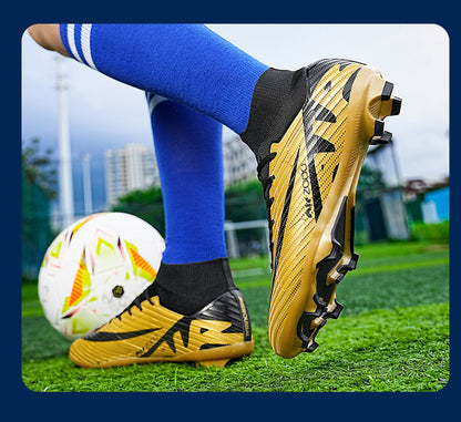 Youth Soccer Shoes with Green Shade - Turf Training Cleats
