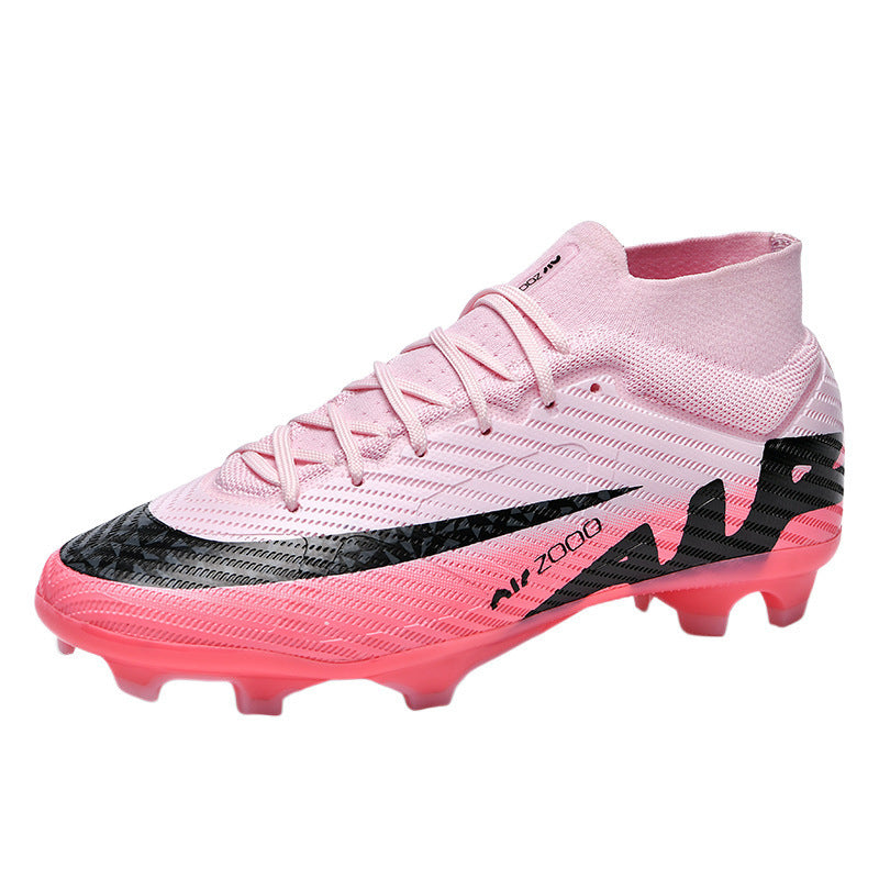 Youth Soccer Shoes with Green Shade - Turf Training Cleats